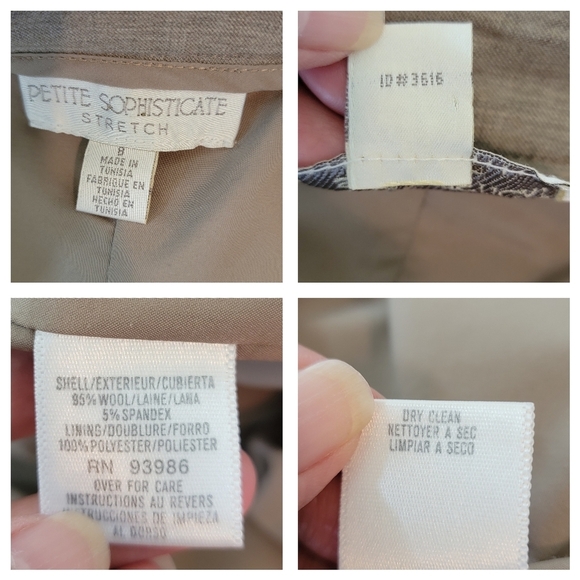 VTG Petite Sophisticate Neutral Oatmeal Wool Blend A-Line Midi Skirt Sz 8 Career - Picture 9 of 10